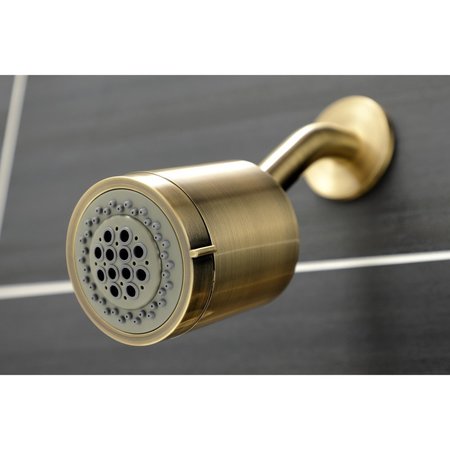 Kingston Brass KBX8133SVL Three-Handle Tub and Shower Faucet, Antique Brass KBX8133SVL